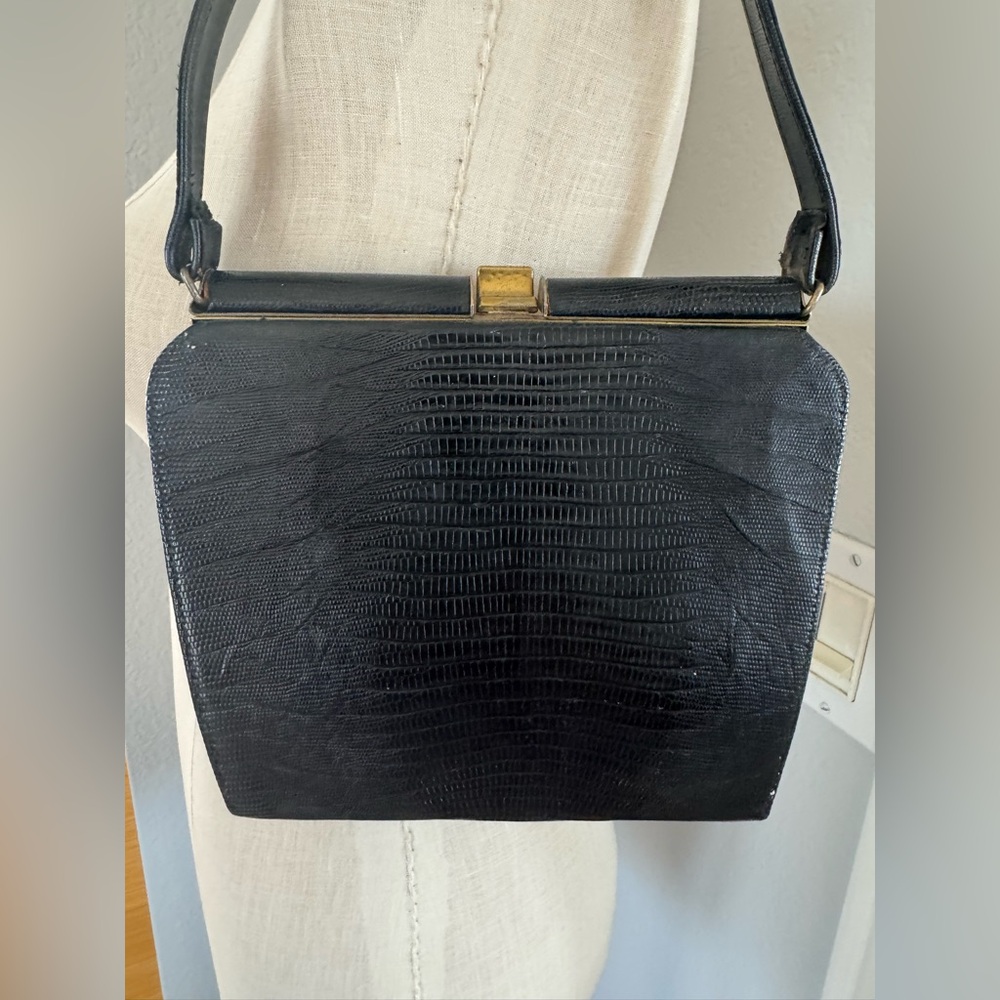 Vintage Lizard Handbag Expandable - Picture 7 of 12